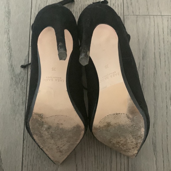 Zara Basic lace up pumps in black size 35 - Picture 12 of 13